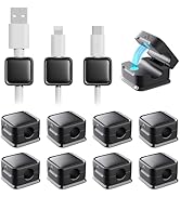 smofish Cord Organizer Holder, 12 Pack Magnetic Desk Cable Clips Management, Phone Charging Cable...