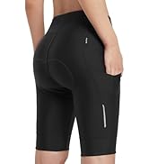 baleaf Women's Bike Shorts 4D Padded Cycling Spinning Road Bike Pockets Wide Waistband UPF50+