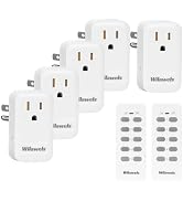 Remote Control Outlet, WILAWELS Wireless Remote Light Switch, Programmable Electrical Outlet Swit...
