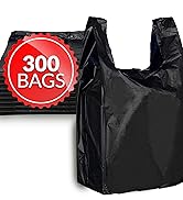 Reli. T-shirt Bags (300 Count) (Black) (11.5