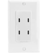 BAOMAIN 4.8A USB Charger Outlet with Wall Plate, Receptacle with 4 Type C USB Charging Ports, Wal...