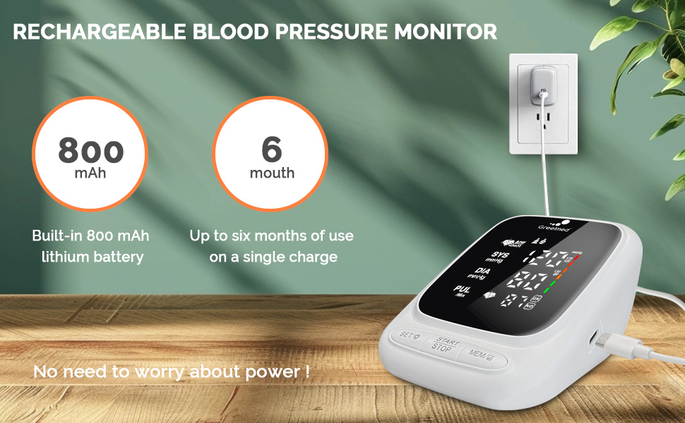 rechargeable blood pressure monitors for home use