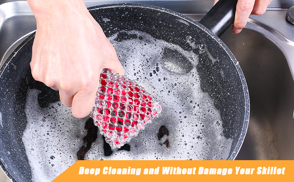 chain mail scrubber cast iron