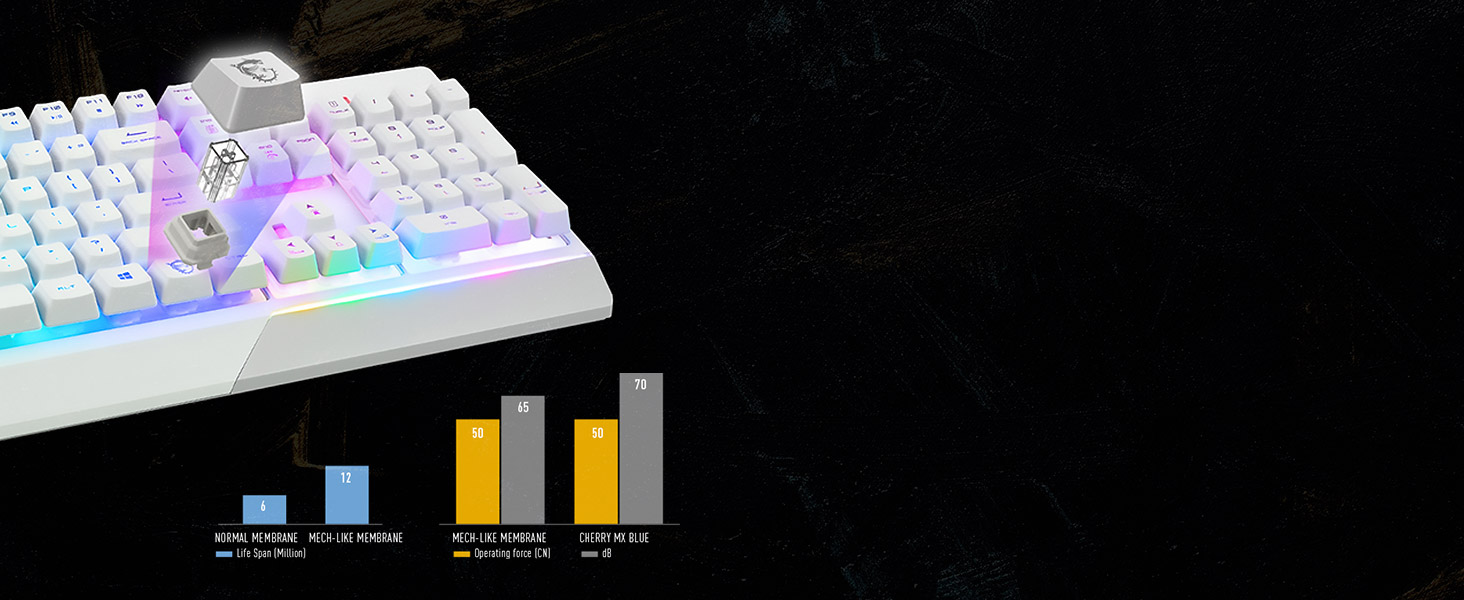 SOLID BASE WITH MECHANICAL-LIKE SWITCHES