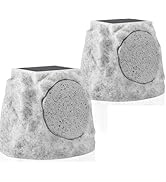 SDX Solar Bluetooth Rock Speakers, Outdoor Speaker Waterproof with RGB Lights, Wireless Stereo Pa...