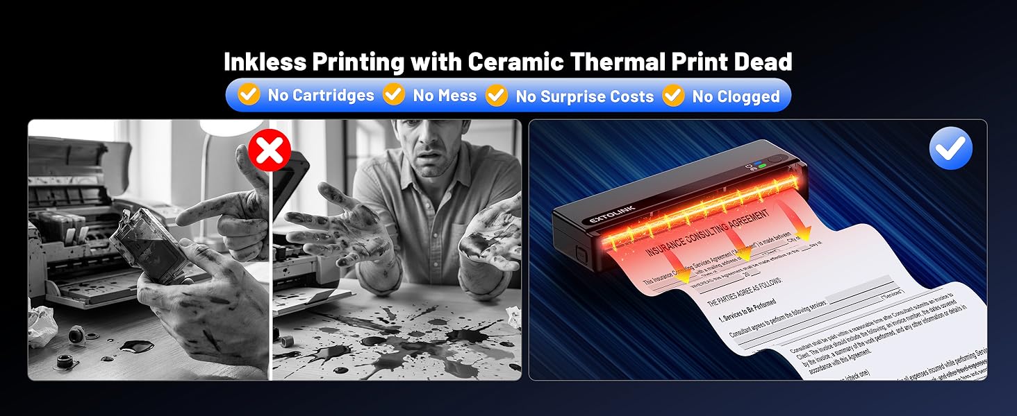 Text reads 'Image 3' and 'Inklezz Printing with Ceramic Thermal Print Decal'. Split image showing black and white printing process photos and finished thermal decals.
