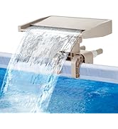 Pool Fountain Waterfall for Above Ground Pools - Adjustable to Fit Various Frames, Waterfall Pool...