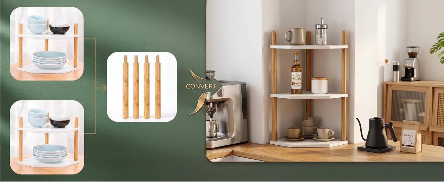 How to Expand the 2-Tier Corner Shelf into a 3-Tier Version
