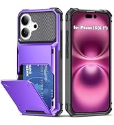 AFGHOA for iPhone 16 Wallet Case,5 Credit Card Holder Case for iPhone 16 | 6.1 Inch,Flip Cover Se...