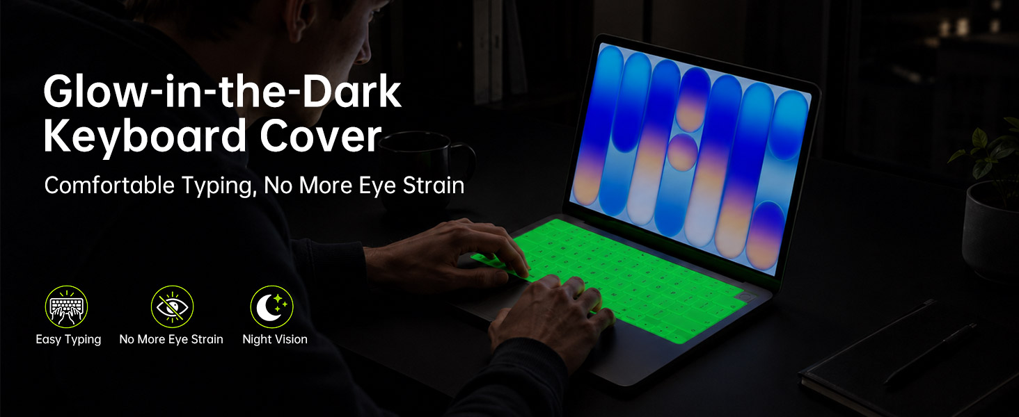 Glow in The Dark Keyboard Cover for MacBook Neo 13 Inch A18 Pro 2026