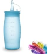LNTJOQXBM This Mom's Kitchen Silicone Condiment Squeeze Bottle, Blue, 12 oz