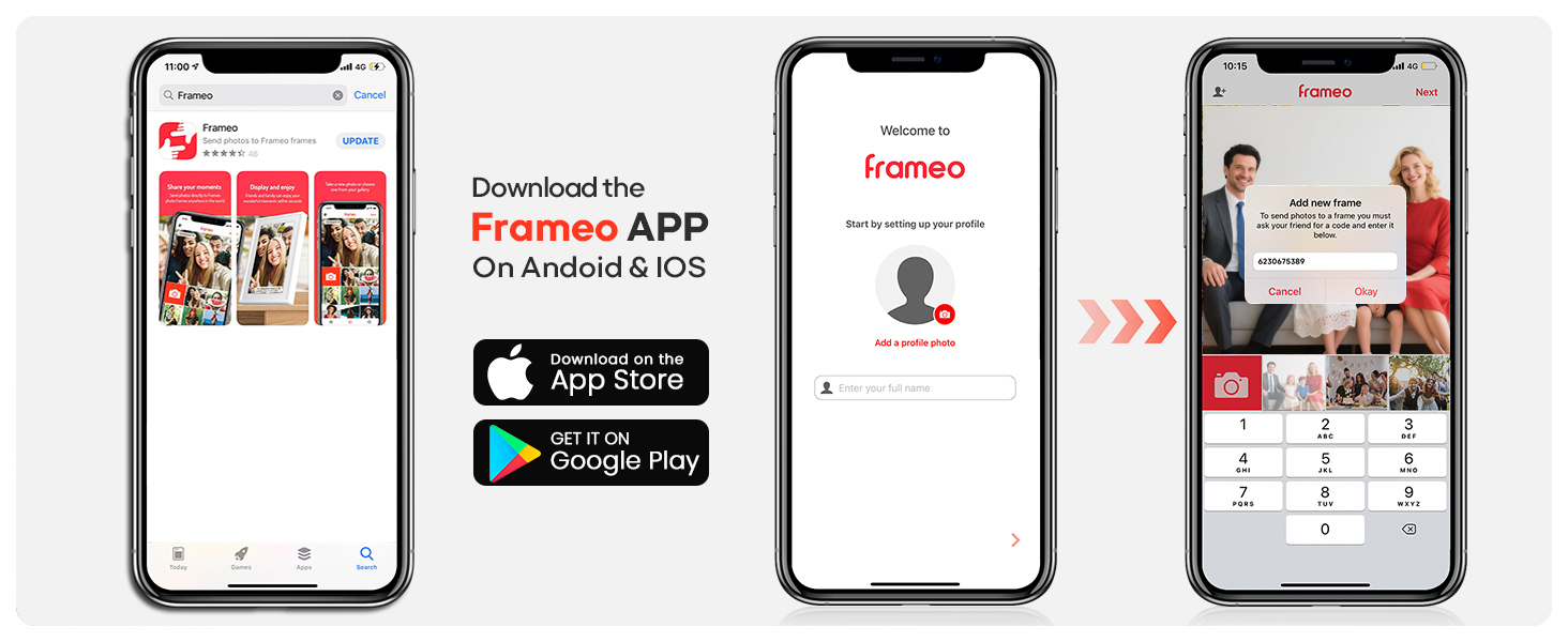 frameo digital photo frameo,digital picture frame