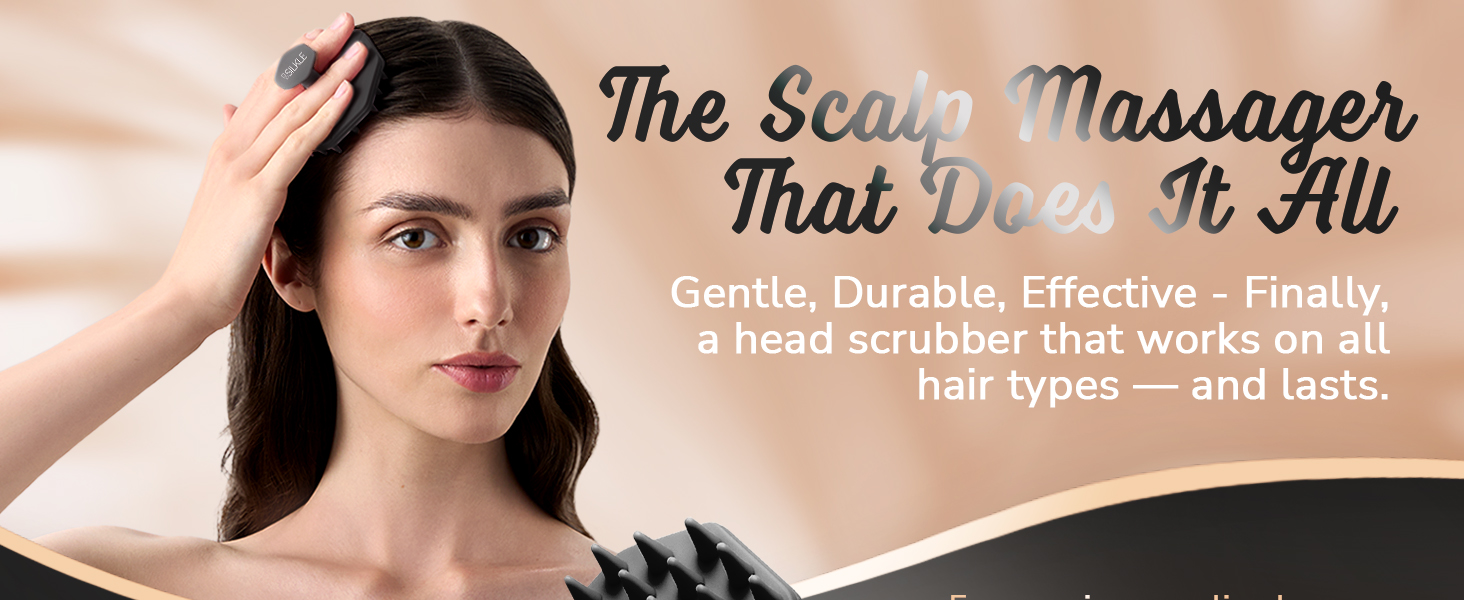 silicone scalp scrubber scalp massager shampoo brush clean dandruff oil buildup scalp exfoliator