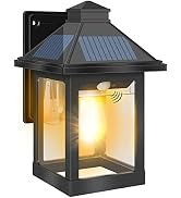INDARUN Solar Sconce Lights Outdoor, Solar Motion Lights Outdoor Waterproof Dusk to Dawn with 3 L...