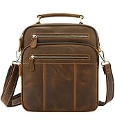 Jack&Chris Leather Man Purse Shoulder Bag,Small Mens Crossbody Messenger Bags for Work,Men Satche...