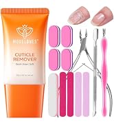 Modelones Cuticle Remover Kit Cuticle Remover Liquid & Nail Kit w/Cuticle Trimmer Nail Stuff & Fi...