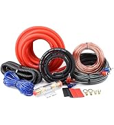 4 Gauge Audio Amplifier Wiring Kit 1000W CCA with Fuse & RCA | Complete Car Audio Power Cable Kit...