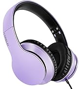 LORELEI X6 Over-Ear Headphones with Microphone, Lightweight Foldable & Portable Stereo Bass Headp...