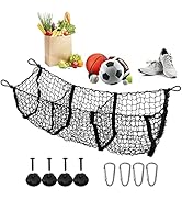 3 Pocket Cargo Net Stretchable for Car, Heavy Duty Truck Bed Organizer Mesh Storage Net Adjustabl...