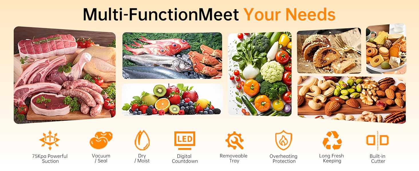 Multifunctional vacuum sealer to meet your needs