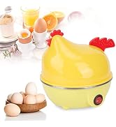 Egg Cooker, Electric Egg Cooker Multifunction Chicken Shape Rapid Egg Boiler 7 Egg Capacity Autom...