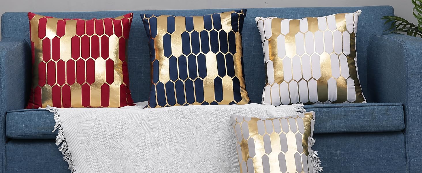 gold pillow covers
