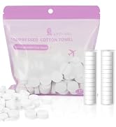 Classycoo Compressed Towel 120 PCS with 2 Carrying Cases,Disposable Mini Tablets Portable Face To...