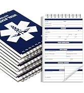 gisgfim 9Pcs EMT First Responders Vital Statistics Notepad EMS Field Notebook EMS Notepad EMT Par...