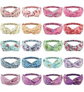 AHONEY 20 Pack Headbands for Girls Hair Bandana Cute Hair Bands No Slip Kids Headbands Girl Headb...