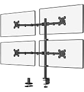 WALI Quad Monitor Desk Mount, 4 Monitor Stand Fits Heavy Duty Computer Screen up to 27 inch, Full...