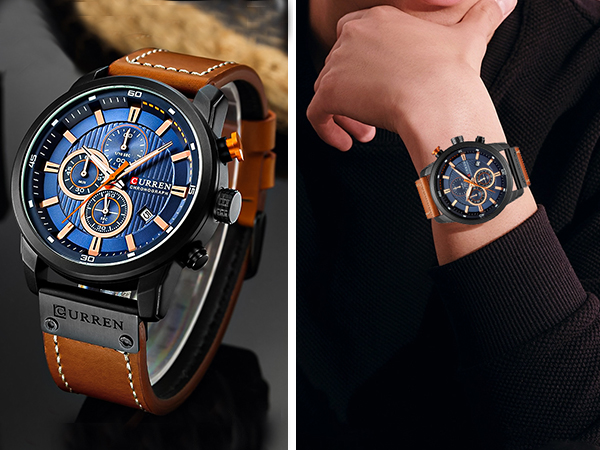 FANMIS Mens Classic Sport Military Multifunctional Chronograph