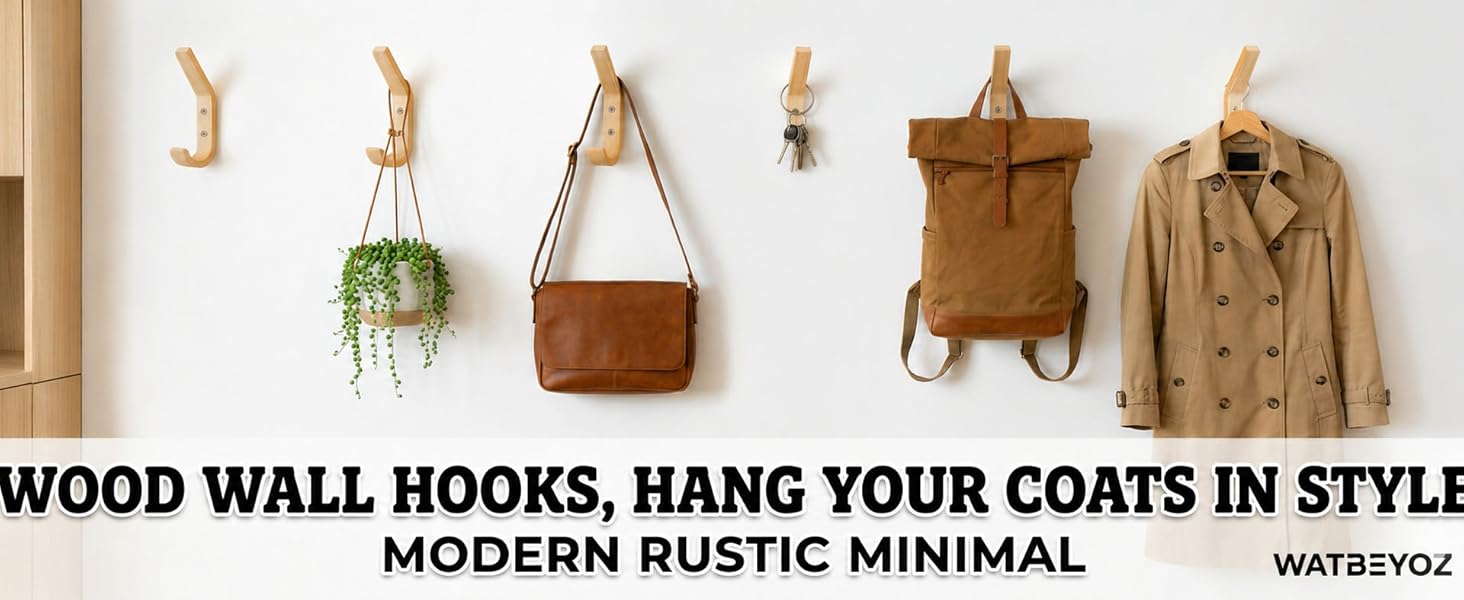 WOOD WALL HOOKS