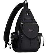 MOSISO Sling Backpack,Canvas Crossbody Hiking Daypack Bag with Anti-theft Pocket