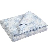 Laura Ashley - Soft Throw Blanket, Reversible Lightweight, 50 x 70 | Soft and Cozy, Lightweight C...