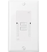 Baomain 20 Amp Blank Face GFCI with Wallplate, 20A 125V AC 60Hz WR, Weather-Resistant Self-Test I...
