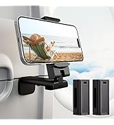 2 Pack Universal Airplane Phone Holder, Klearlook 360 Degree Rotation Travel Essentials Phone Mou...