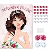 ASTARON Pin The Ring On The Bride, Bridal Shower Hen Party Bachelorette Party Girls Game Bride To...