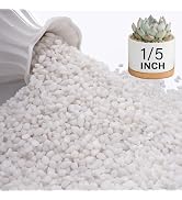 NUPICK 3 lbs Pebbles for Indoor Plants, 1/5 Inch Pea Gravel for Fish Tank, Polished Decorative Ro...