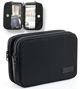 EPEDAL24 Preppy Makeup Bag, Rectangle Double Detachable Cosmetic Organizer, Clear Side Panel Port...