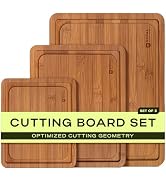 ROYAL CRAFT WOOD Wooden Cutting Boards for Kitchen Meal Prep & Serving - Bamboo Non Toxic Cutting...