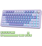 Fogruaden M75 RGB Hot-Swappable 75% Percent Wireless Mechanical Gaming Keyboard with Knob&Sound-A...