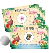 THEBESTU 50 Psc Luau Party Scratch off Game Cards, Funny Tiki Theme Scratch Cards for Summer Reti...