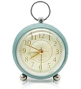 Analog Alarm Clocks, Desk Decorative Clock for Shelf Bedroom Kitchen Countertop, Battery Operated...