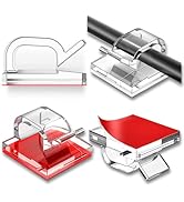 100 Pcs Cable Clips, Adhesive Cable Organizer Cord Holder Wire Clip Wire Management Self Adhesive...