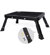 3 Levels Adjustable Folding Step Stool,Foldable RV Step Stool,Safer Metal Stepping Stool for Adul...