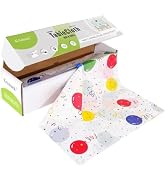 KAshack 54 in X 32.8 Ft Plastic Table Cloth Roll Disposable Colorful Balloons Tablecloth with Sli...