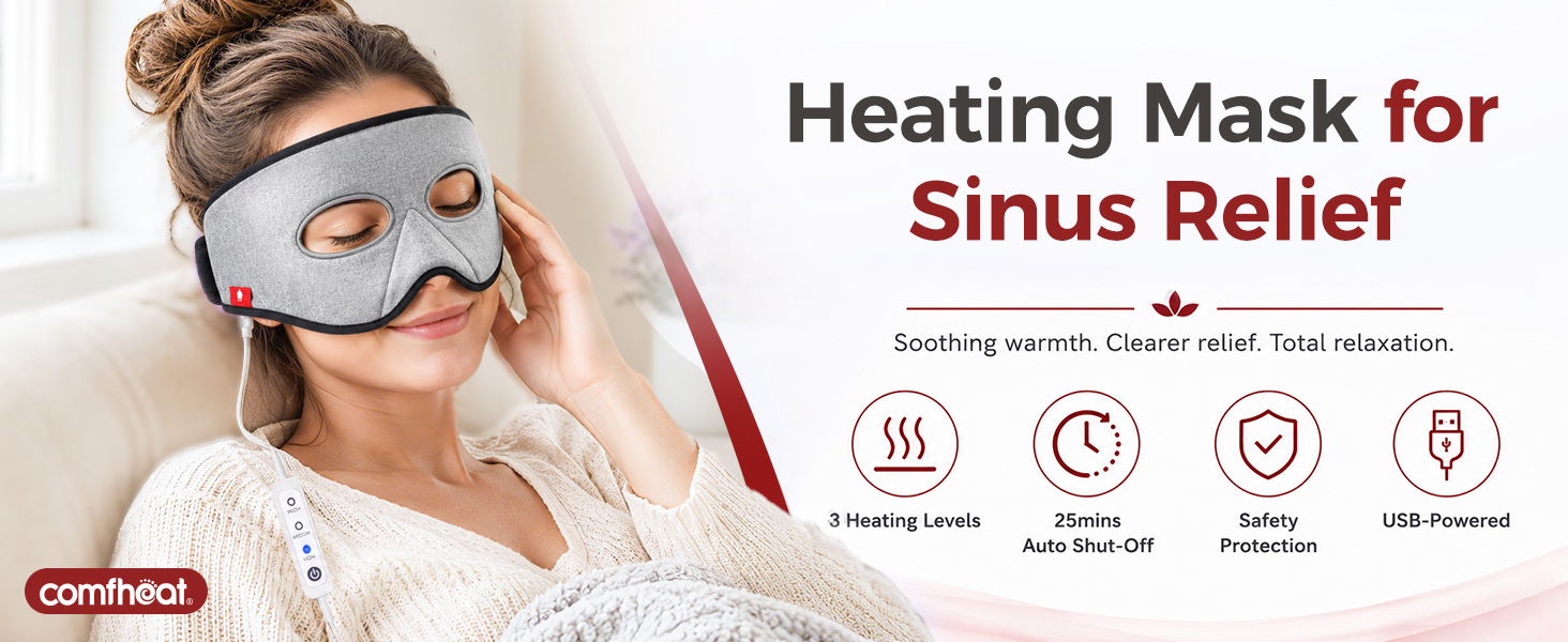 sinus relief heated face mask