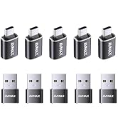 AVMAX USB to USB C Adapter 10 Pack, USBC Male to USB A 3.0 Female OTG Adapter,Type-C Female to A ...