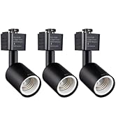 mirrea J Type Track Lighting Head to E26 Medium Screw Base Adapter Light Direction Adjustable Pac...