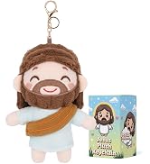 FunisFun Jesus Plush Keychain, Mini Jesus Stuffed Animal Doll, Fun Gift Idea for Baptism Easter C...